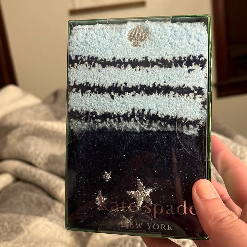 Kate Spade fuzzy socks (2 pair)